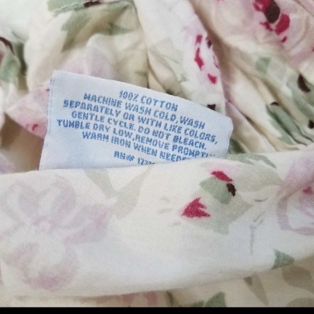 RACHEL ASHWELL SIMPLY SHABBY CHIC ROSALIE ROUND 70” TABLECLOTH LIKE NEW - Picture 6 of 6